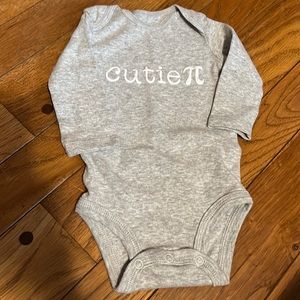 Cutie Pi Baby Bodysuit, Pi Day, Size 3 Months, Carter’s Just One You, EUC